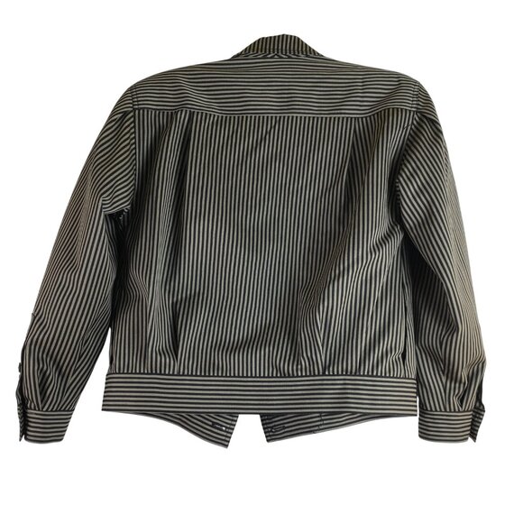 Vintage Liz Claiborne Grey Striped Wool Pants Suit Size 6 Eighties Work Office - Picture 3 of 13